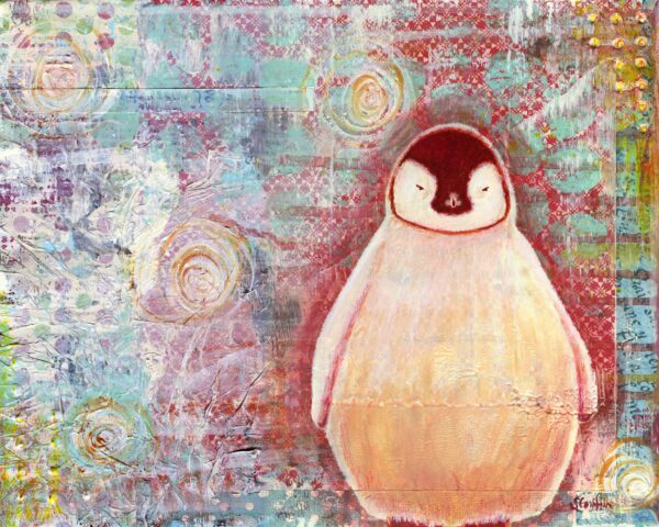 Penguin in the Snow - framable prints