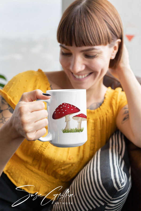 Mushroom Ceramic Mug 15oz