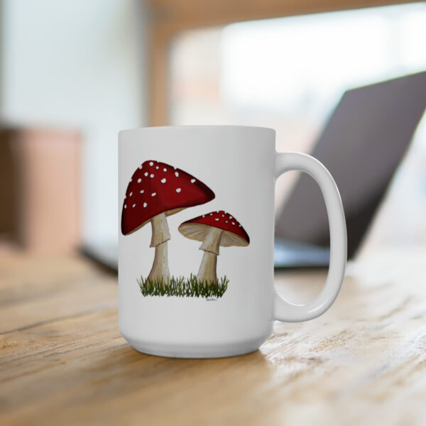 Mushroom Ceramic Mug 15oz - Image 4