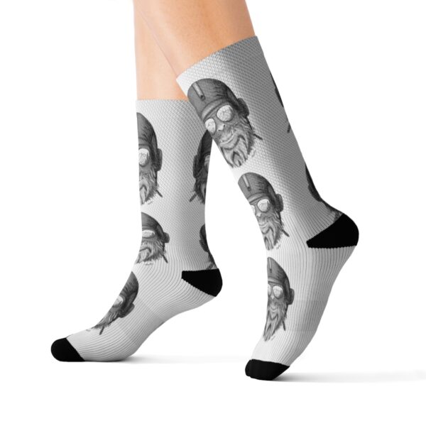 White Capt. Squatch Socks