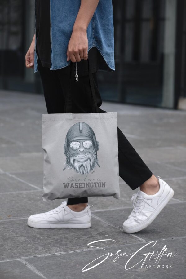 Sasquatch tote bag - Somewhere in Washington - Capt. Squatch - Image 3