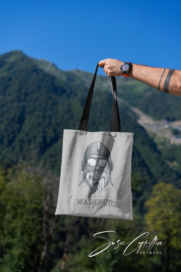 Sasquatch tote bag - Somewhere in Washington - Capt. Squatch - Image 5