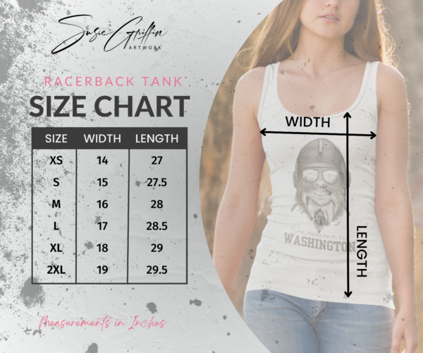 Capt. Squatch Washington Women's Racerback Tank Top - Image 4