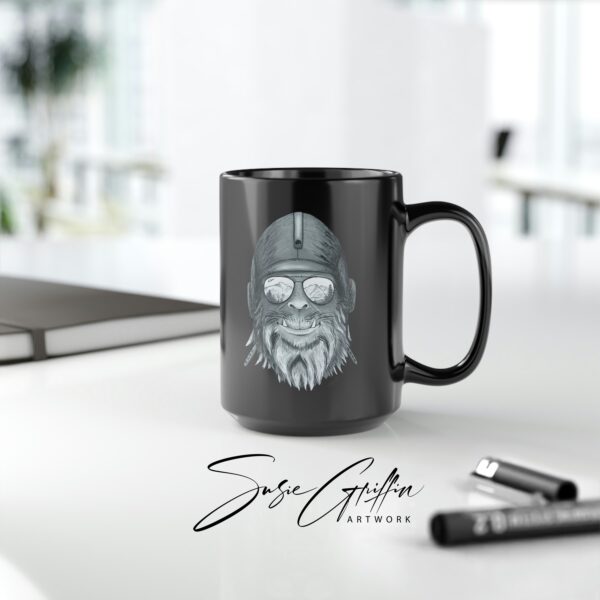 Capt. Squatch - Black Mug, 15oz - Image 3