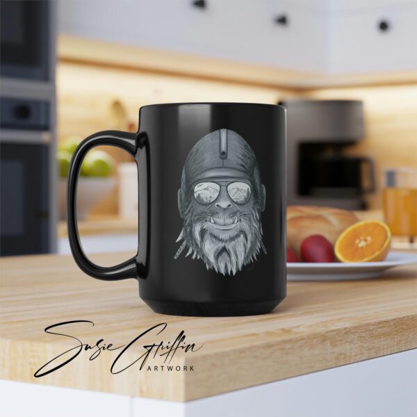 Capt. Squatch - Black Mug, 15oz - Image 5