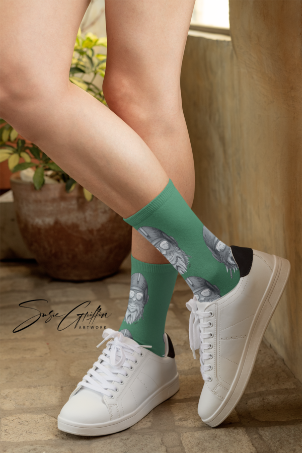 Green Capt. Squatch Socks - Image 2