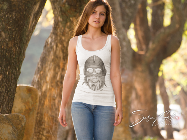 Capt. Squatch Women's Racerback Tank Top - Image 2