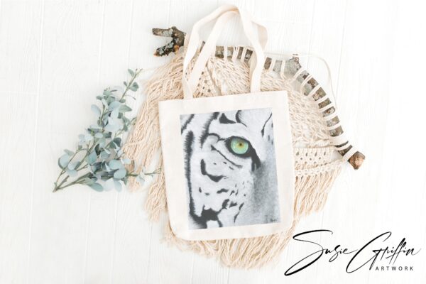 Tiger Eye Canvas Tote Bag - Image 4