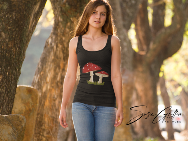 Mushrooms Women's Racerback Tank Top - Image 4