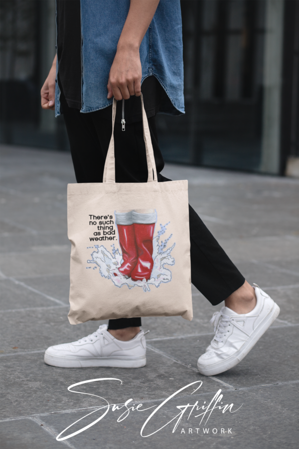 Rainy Day Canvas Tote Bag