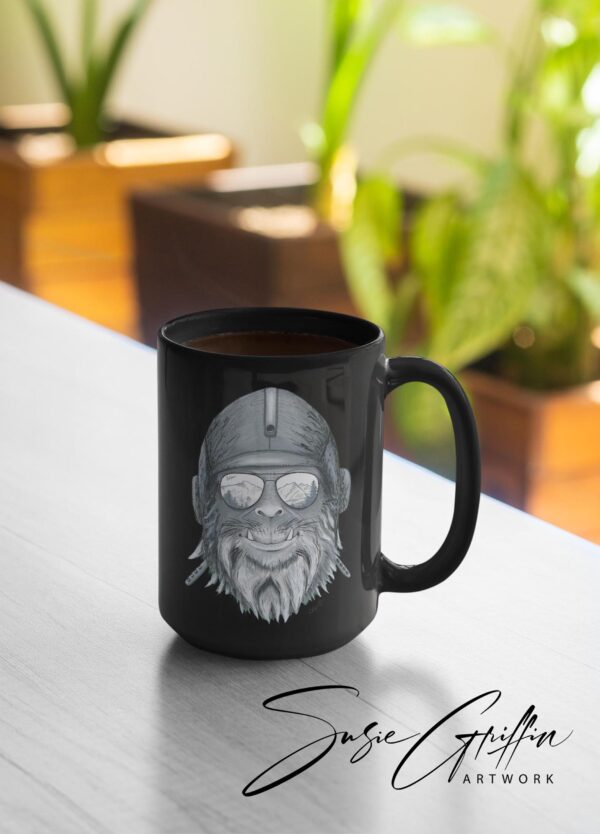 Capt. Squatch - Black Mug, 15oz - Image 2