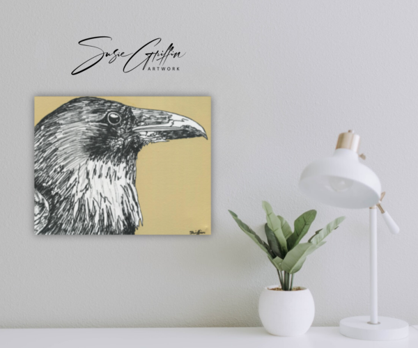 Raven Sketch - Canvas Reproduction - Image 7