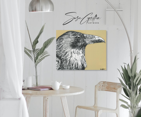 Raven Sketch - Canvas Reproduction - Image 5