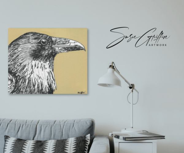 Raven Sketch - Canvas Reproduction - Image 3