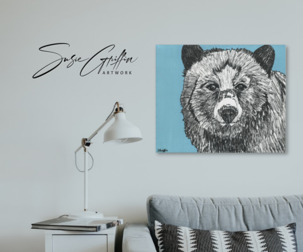 Bear Sketch - Canvas Reproduction - Image 3