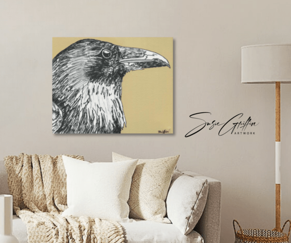 Raven Sketch - Canvas Reproduction