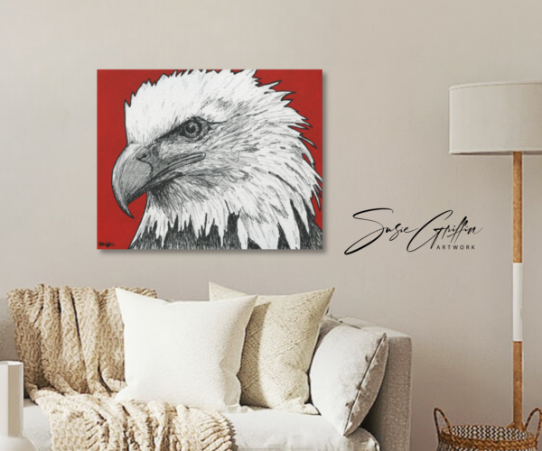 Eagle Sketch - Canvas Reproduction - Image 3