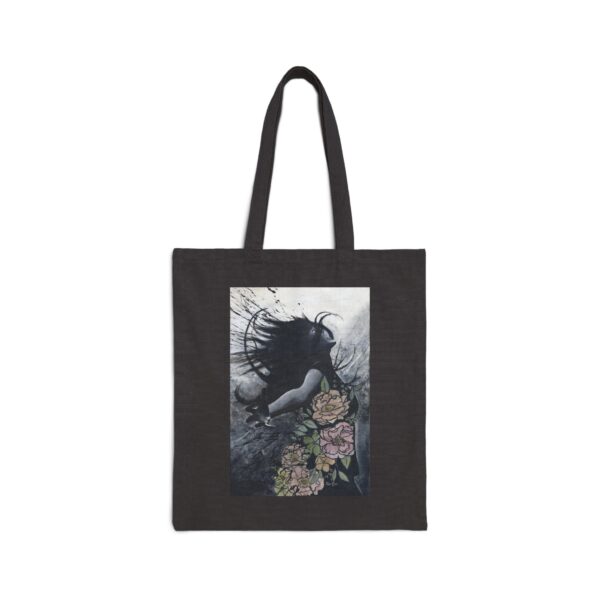 Becoming Canvas Tote Bag by Susie Griffin - Artistic Cotton Tote in Black and Natural